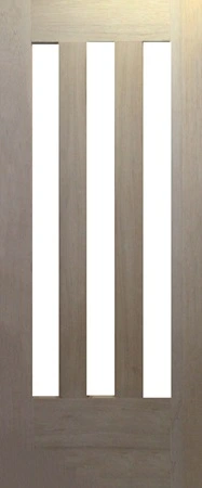 BF-3V is a natural timber door with 3 glass panels in between 4 vertical timber panels