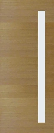 GD-1V is a natural timber door with 1 vertical glass panel on right hand side of door