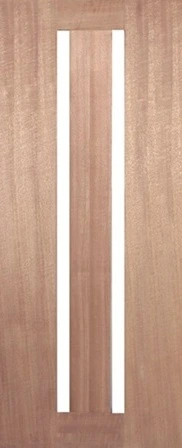 GD-2V is a natural timber door with 2 vertical glass panels in between vertical timber panels