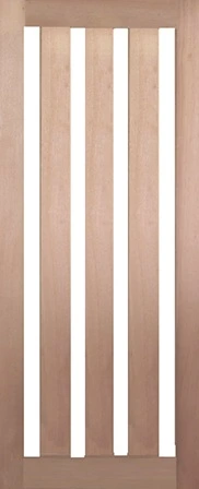 GD-4V is a natural timber door with 4 vertical glass panels in between vertical timber panels