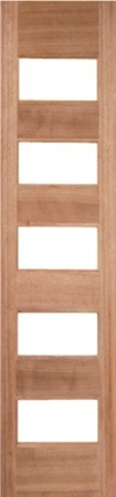 SL-D5 is a natural timber side light door with 5 glass panels in between 6 horizontal timber panels. Pair with door GD-D5.