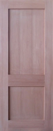 SP-SK2 is a natural timber door in a shaker style with 1 horizontal timber panel at bottom third of door