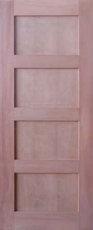 SP-SK4 is a natural timber door in a shaker style with 3 horizontal timber panels spaced equally along door