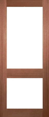GD-2L is a natural timber French door with 2 glass panels. The first glass panel is in the top two thirds of door, and the second glass panel is in the bottom third of door