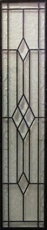 Lead light glass with a diamond design at the top, centre and bottom of glass