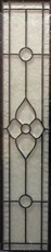Lead light glass with a flower design in the centre