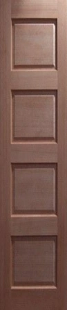 SL-4P is a natural timber side door with 4 decorative channels spaced evenly running horizontally. Pairs with door SP-4P.