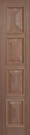 SL-4PS is a natural timber side door with 4 vertical decorative cricket bat mouldings spaced evenly. Pairs with door SP-8PS