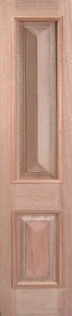 SL-TD5 is a natural timber side door with 2 vertical decorative cricket bat mouldings - one in top two thirds of door and the other in the bottom third of door. Pairs with door SP-TD5