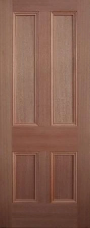 SP-4VP1 is a natural timber door with Victorian moulding around 4 decorative channels, 2 in top two thirds of door and 2 in bottom third of door