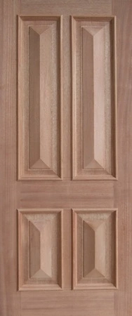 SP-TD5 is a natural timber door with 4 vertical decorative cricket bat mouldings - 2 in top two thirds of door and the other 2 in the bottom third of door